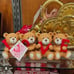 Pink valentine teddy bears
