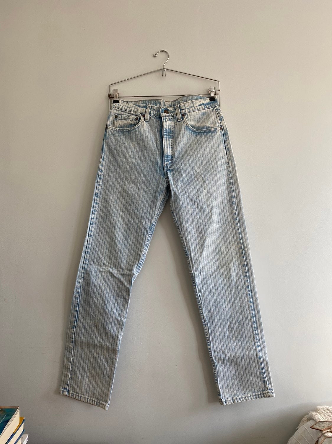 Vintage Pinstripe 505 Levi’s | Size 30 | Made in the USA (80s)