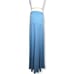 BCBGMaxazria Jaymee Elastic Waist Maxi Skirt Blue Breeze Size Medium