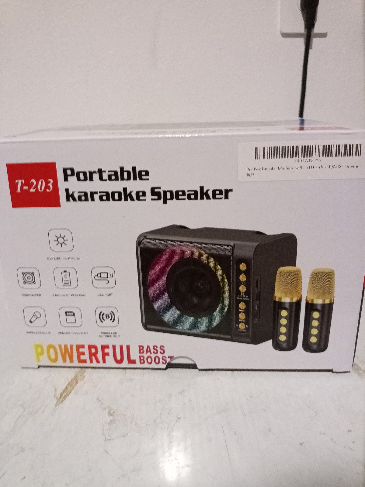 PecPex Karaoke Machine with 2 Wireless Microphones, Portable Karaoke Machine for
