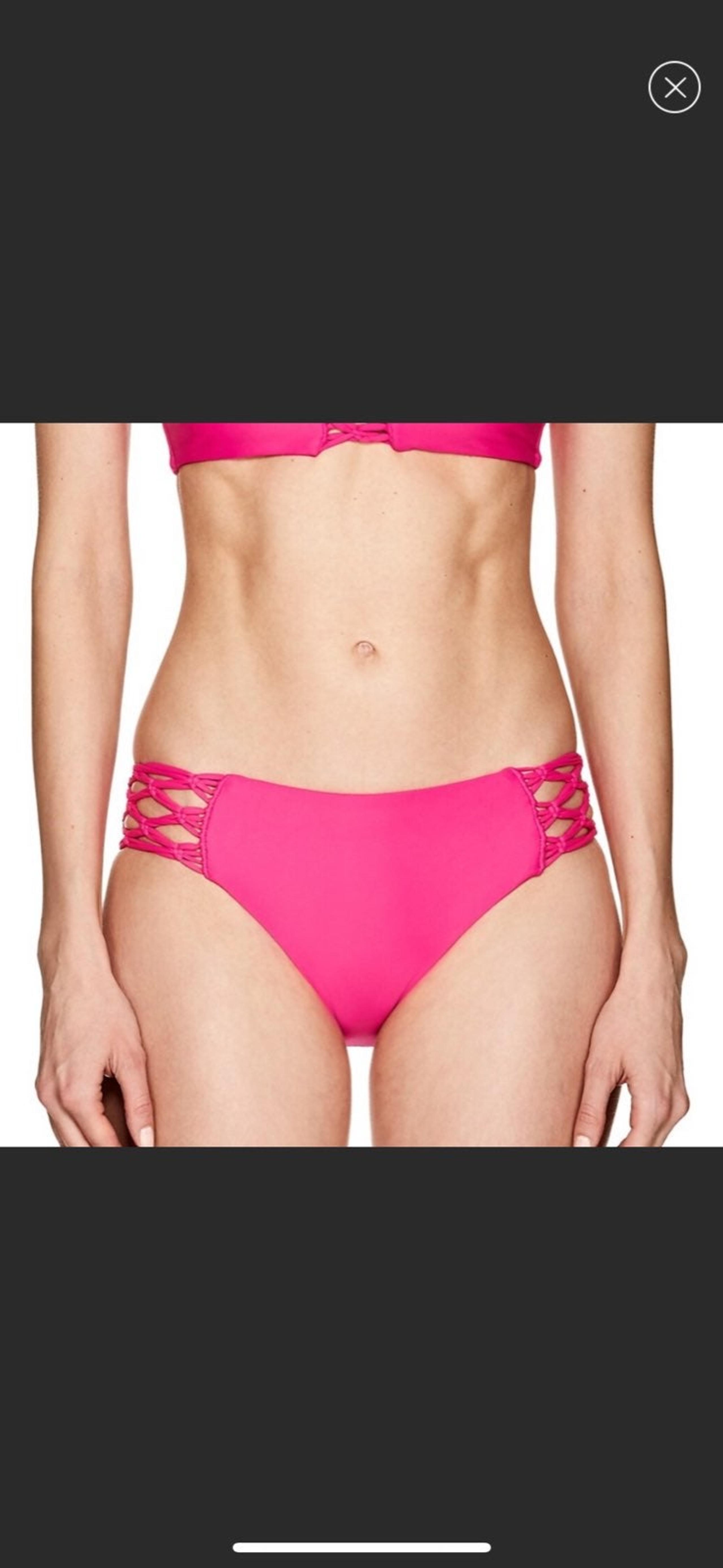 Neon Pink Bikini Bottom Sz Medium - MIKOH