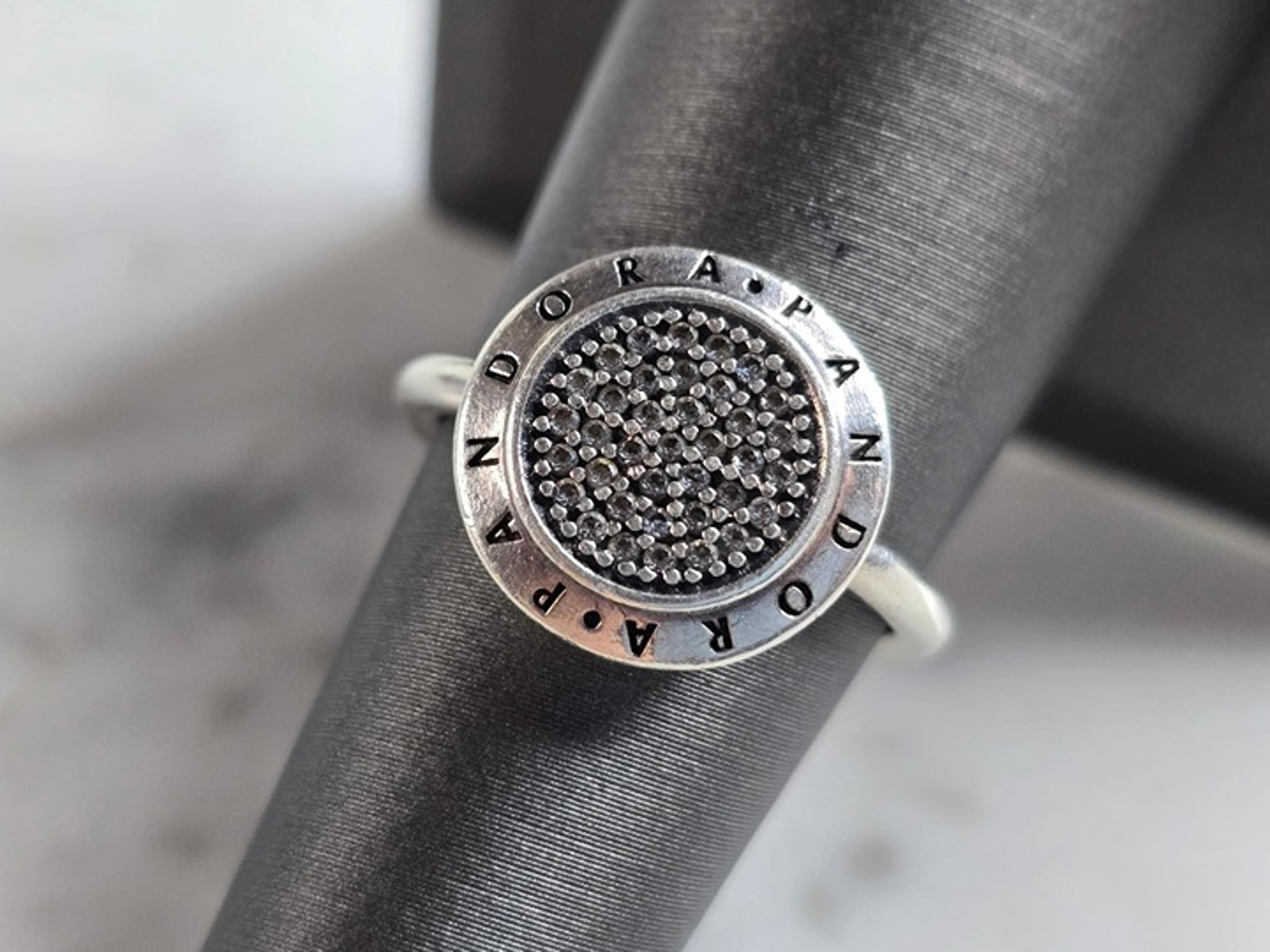 Womens Vintage Estate Pandora Sterling Silver Ring 4.0g E7011