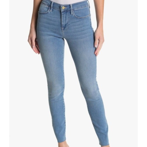 FRAME LE HIGH hotsell RISE EUROPA RAW SKINNY JEANS SZ 32