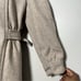 VTG 40s 50s Women Wool Coat Small Tan Longline Hooded Scarf USA Made Lined