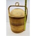 Vintage Chinese Wedding Basket 2 Tier Woven Wicker Rattan Bamboo Cane 17x12