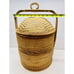 Vintage Chinese Wedding Basket 2 Tier Woven Wicker Rattan Bamboo Cane 17x12