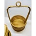 Vintage Chinese Wedding Basket 2 Tier Woven Wicker Rattan Bamboo Cane 17x12