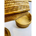 Vintage Chinese Wedding Basket 2 Tier Woven Wicker Rattan Bamboo Cane 17x12