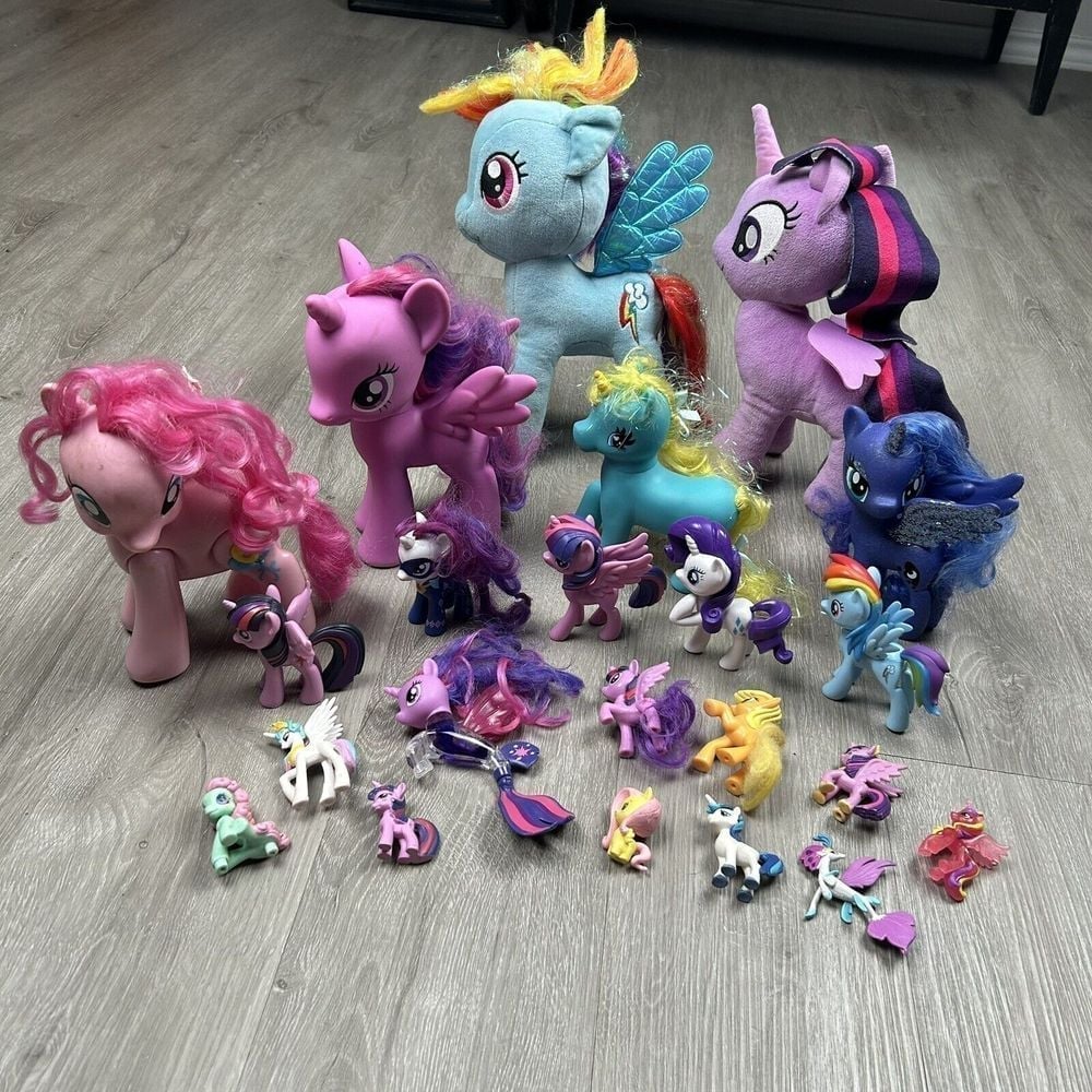 Hasbro My Little Pony Various Sz 2-11"Plush, Brushable & More Figures Lot of 22