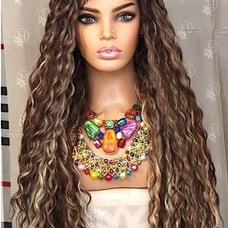 Brown blonde balayage hd lace front wig