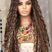 Brown blonde balayage hd lace front wig