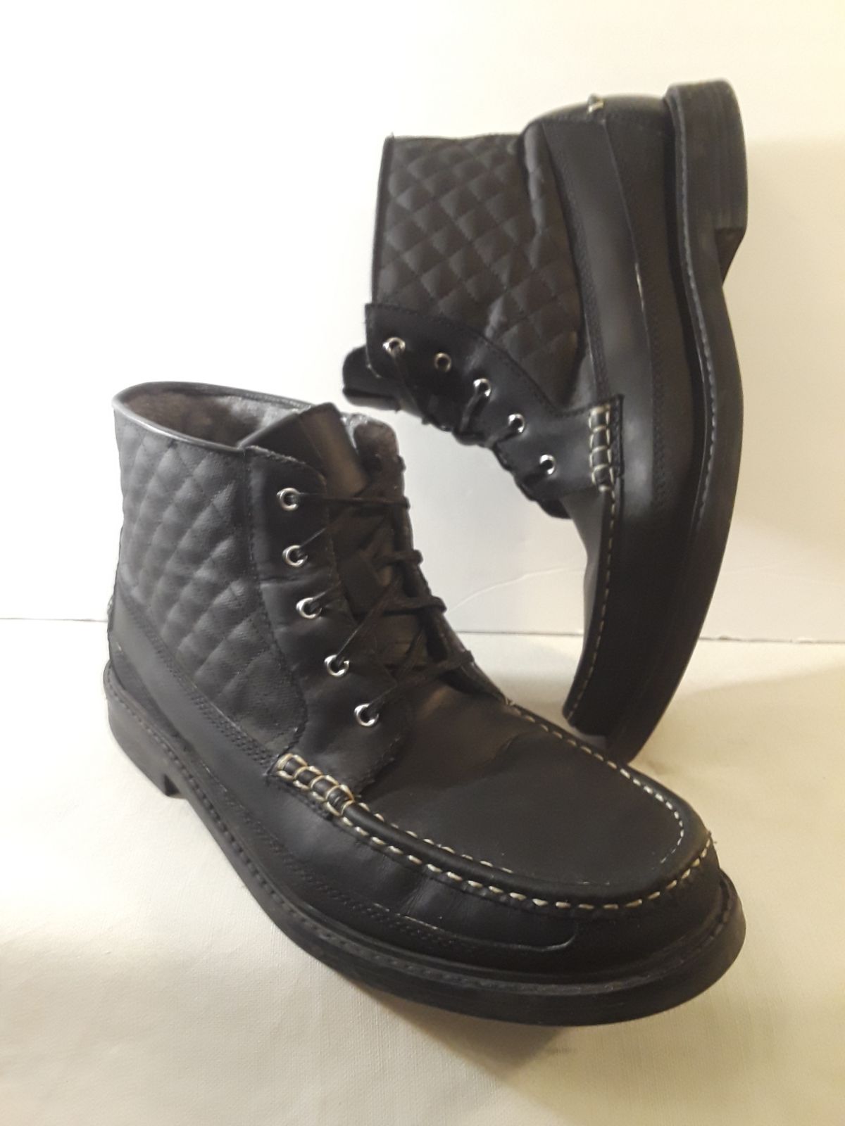 Cole Haan Pinch Lace Up Quilted Boots