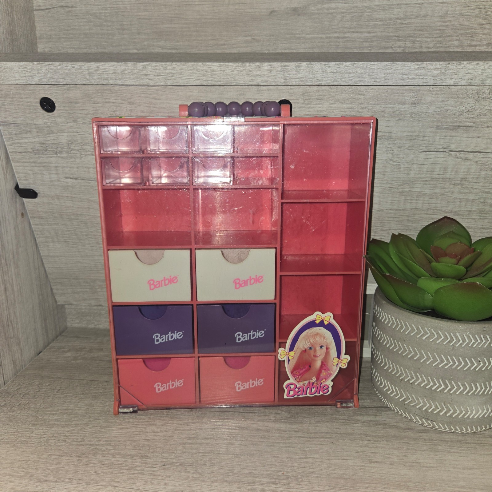 1993 Mattel Tara Toy Barbie Organizer Storage Case Drawers