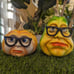 Halloween Pumpkin Heads with Glasses (set)
