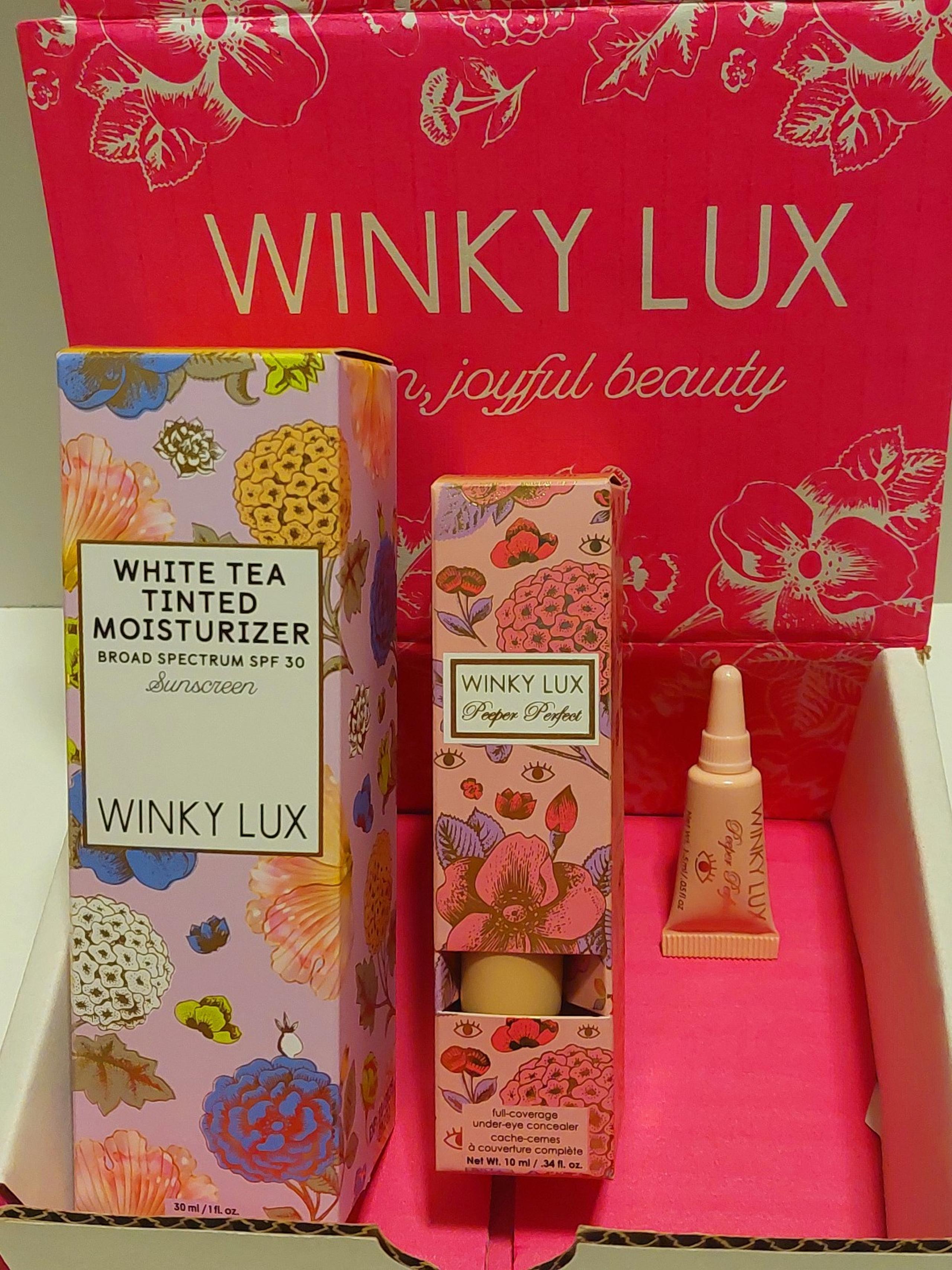 NIB Winky Lux White Tea Tinted Veil & Peeper Perfect Concealer w/ free sample