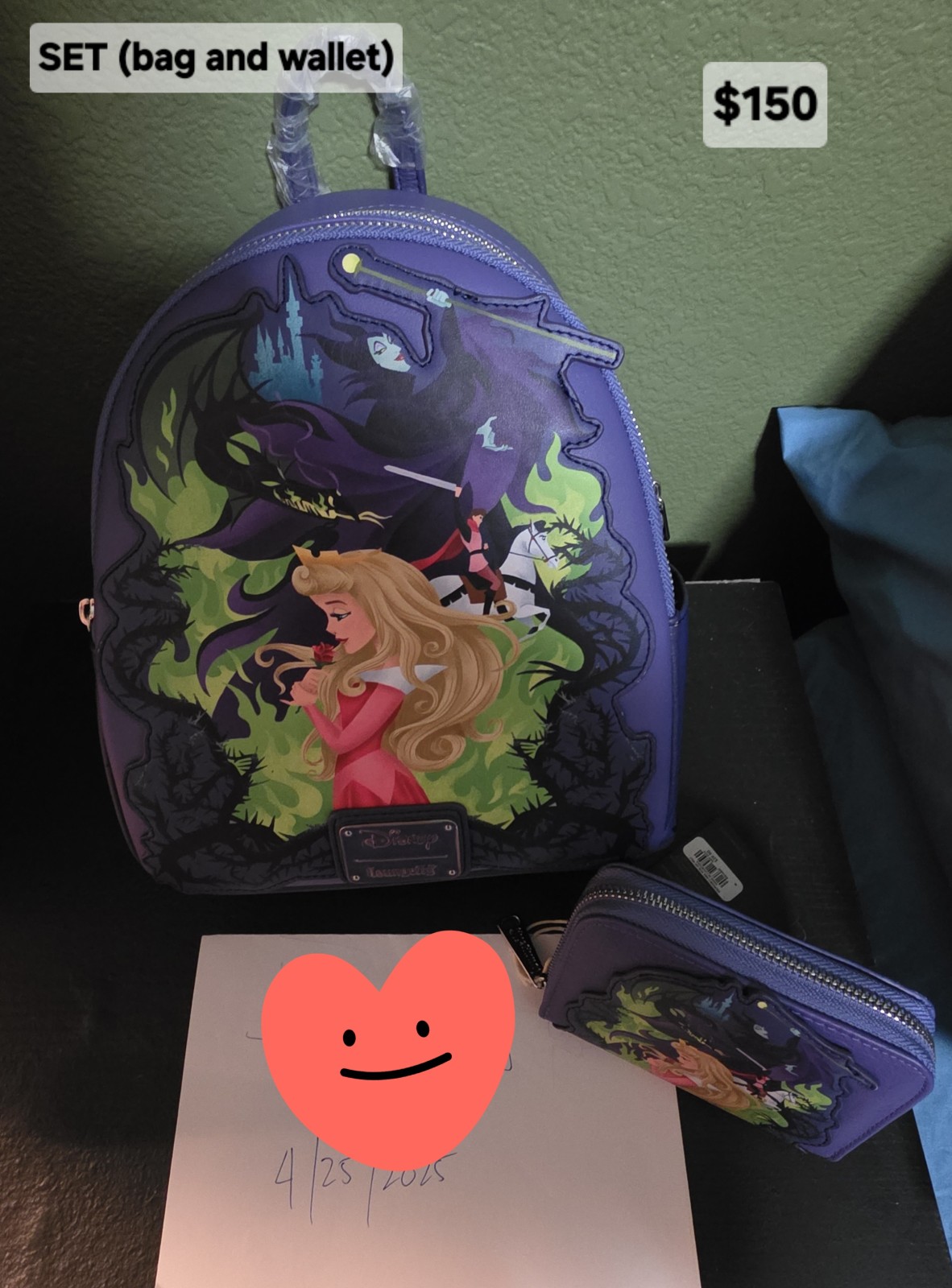 Loungefly Disney Sleeping Beauty Characters Portrait Backpack Set