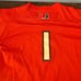 Adidas Jersey Top Youth Medium Orange Miami Hurricanes #1 Official NCAA Football