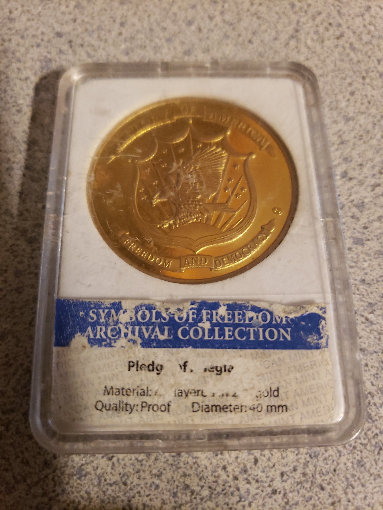 AMERICAN MINT SYMBOLS OF FREEDOM GOLD COIN.