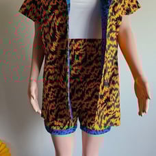 Esi high waisted short pants and oversized shirts (L size)
