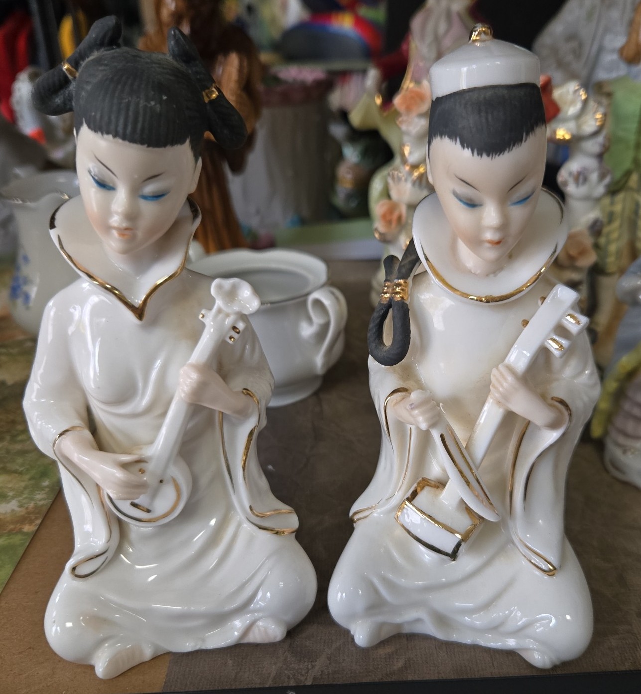Vintage porcelain Japanese girls