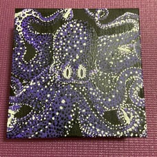 Hand painted octopus up-cycled stash box