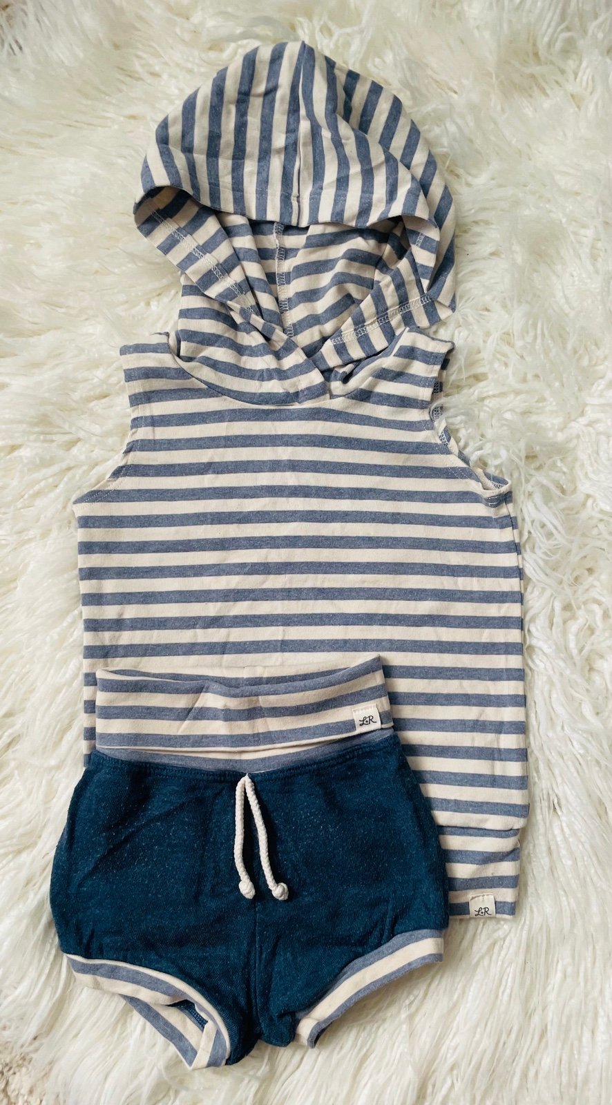 Lulu+Roo Midnight Stripe Outfit 3T