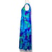 Vintage 60s Hawaii Maxi Dress Sleeveless Blue Green Bold Abstract Print Tropical