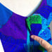 Vintage 60s Hawaii Maxi Dress Sleeveless Blue Green Bold Abstract Print Tropical