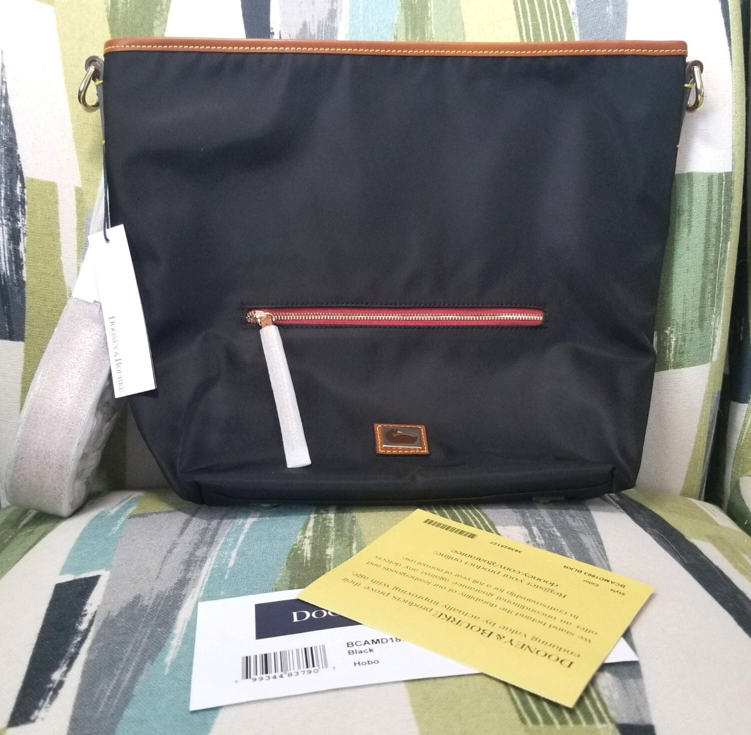 Dooney & Bourke Wayfarer Hobo Shoulder Bag Dooney Purse In Black Duck Logo