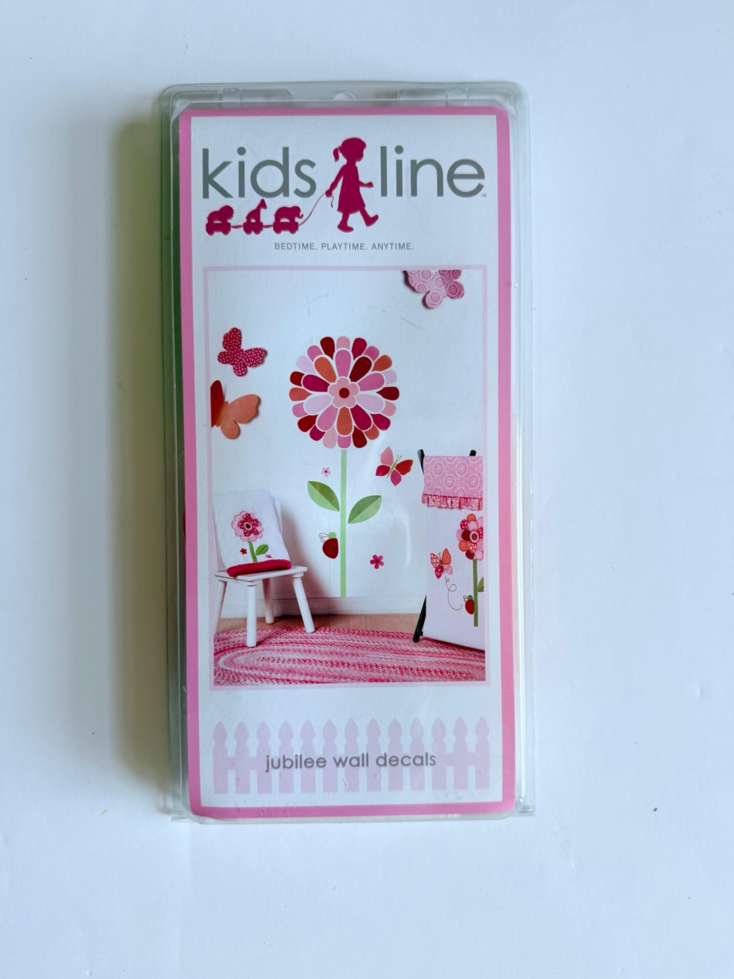 Jubilee Wall Decals Kids Line Multicolor Flower Leaves Steams New Sealed Vintage