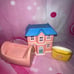 dollhouse furniture mini dollhouse baby seat & cradle set nursery
