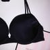 Victoria Secret Swim Bikini Top Bombshell Push Up 34C Solid Black Adds 2 Cup Siz