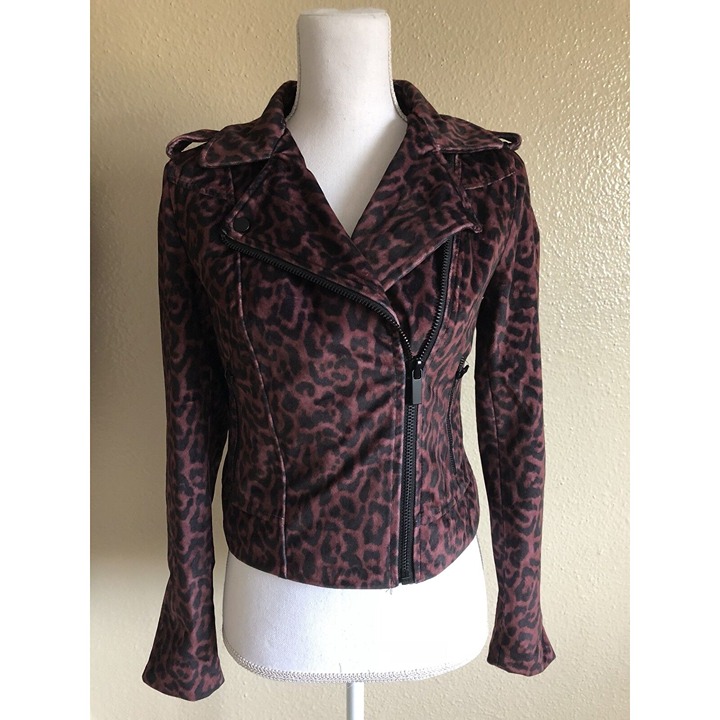 NEW WOMEN Bebe LEOPARD STYLE JACKET RJ44823 SIZE MEDIUM NWT 159.00