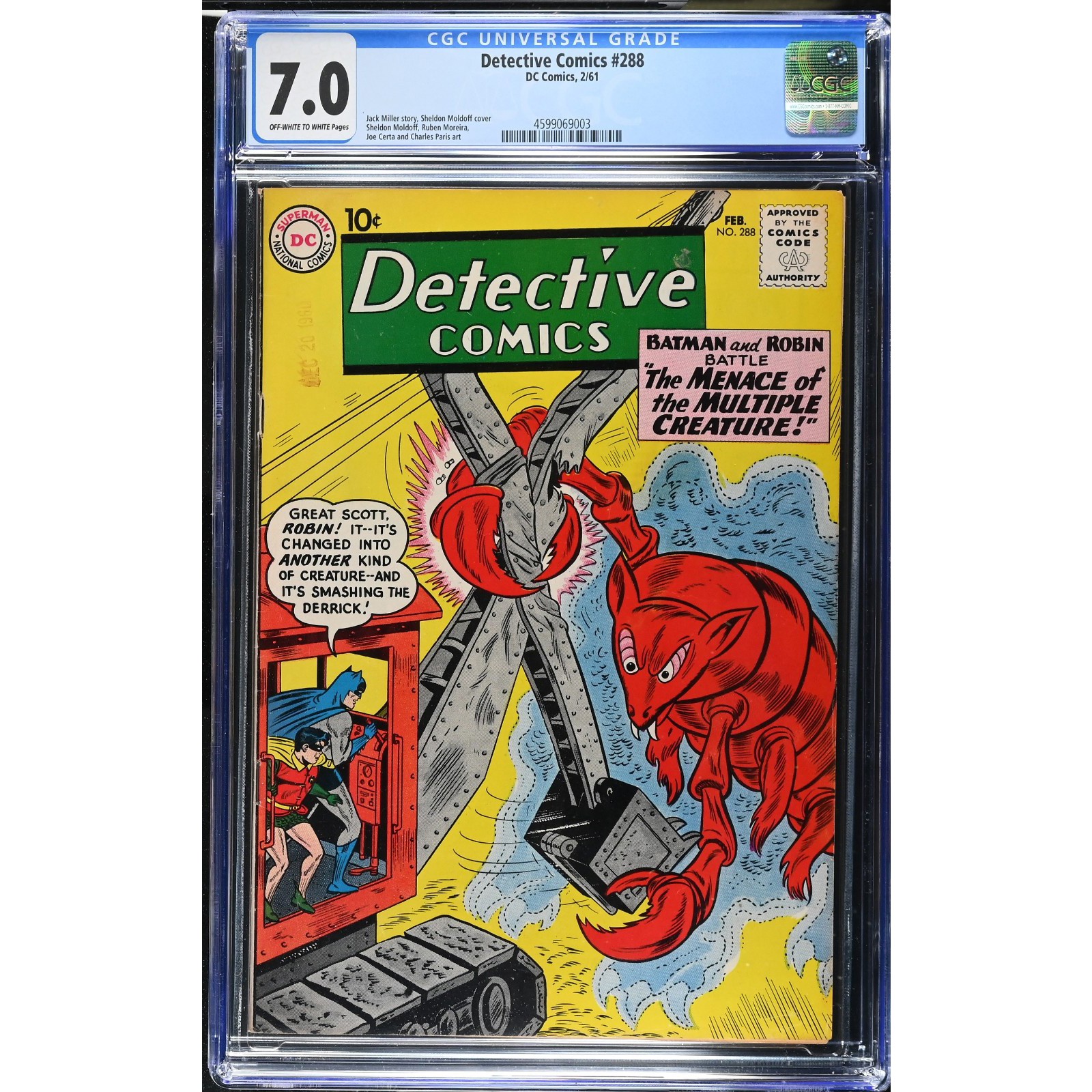 DETECTIVE COMICS #288 CGC 5.0 COMIC 1961 BATMAN AND ROBIN