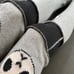 Sweater Leg Warmers Gray Panda Knit Knee Socks Black Covers Animal Print Gothic