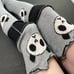 Sweater Leg Warmers Gray Panda Knit Knee Socks Black Covers Animal Print Gothic