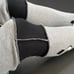 Sweater Leg Warmers Gray Panda Knit Knee Socks Black Covers Animal Print Gothic