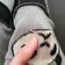 Sweater Leg Warmers Gray Panda Knit Knee Socks Black Covers Animal Print Gothic