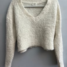 Wilfred Cropped Alpaca Sweater, Size Small