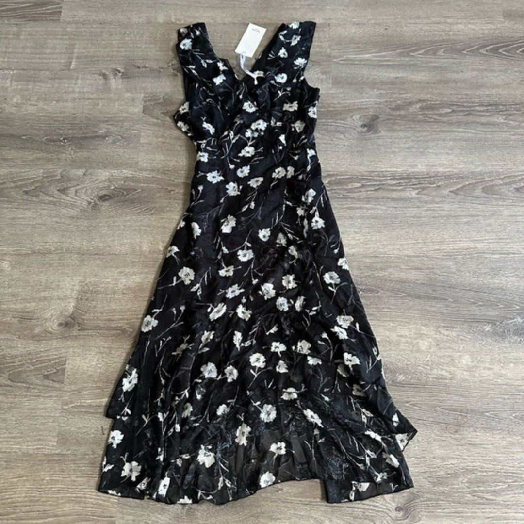Grace Karin NWT Black Floral Flower Dress Size Small