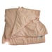 PILLOWFORT! SWEET PEACH RUCHED TEXTURE DOWN ALTERNATIVE COMFORTER! SZ FL/QN