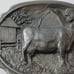 1986 C+J Inc Cow Farm Steer Farmer Barn Rare Vintage Belt Buckle Made In USA