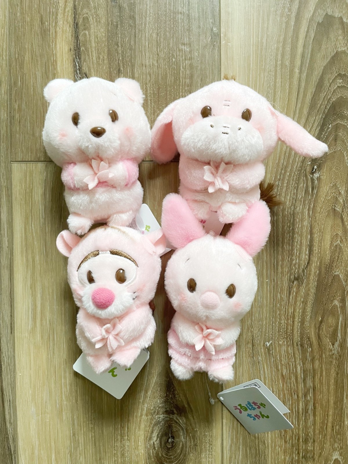 Tokyo Disney Disneyland TDR Urupochachan Winnie the Pooh Sakura Plush Set