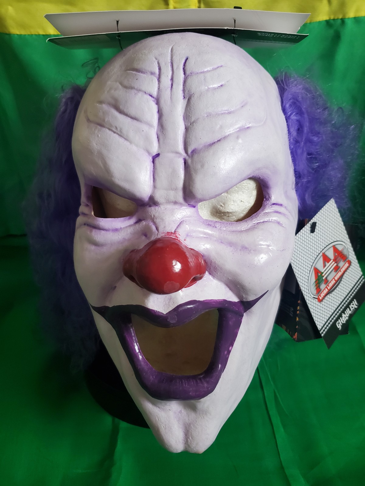 Official AAA Lucha Libre Dave the Clown Latex Halloween Pro Wrestling Mask AEW