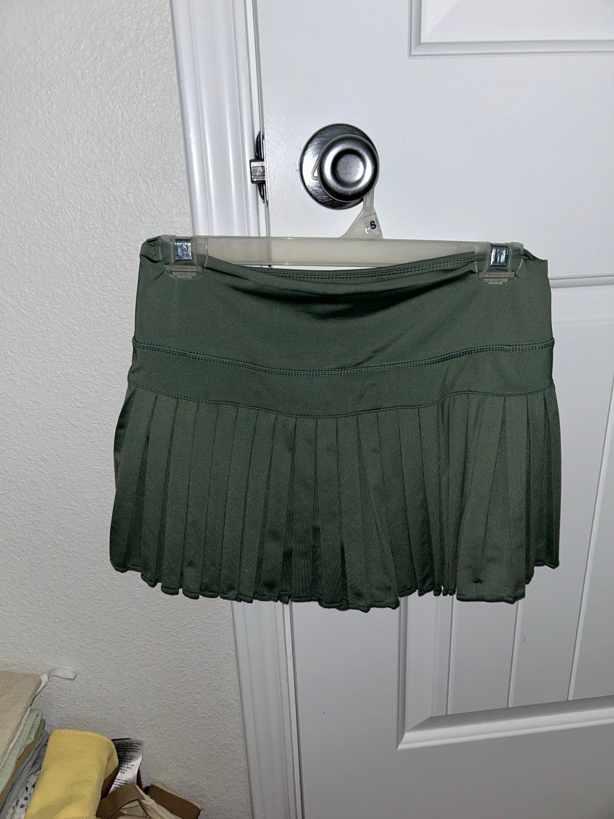 skirt green gold Hinge Skort pleated tennis