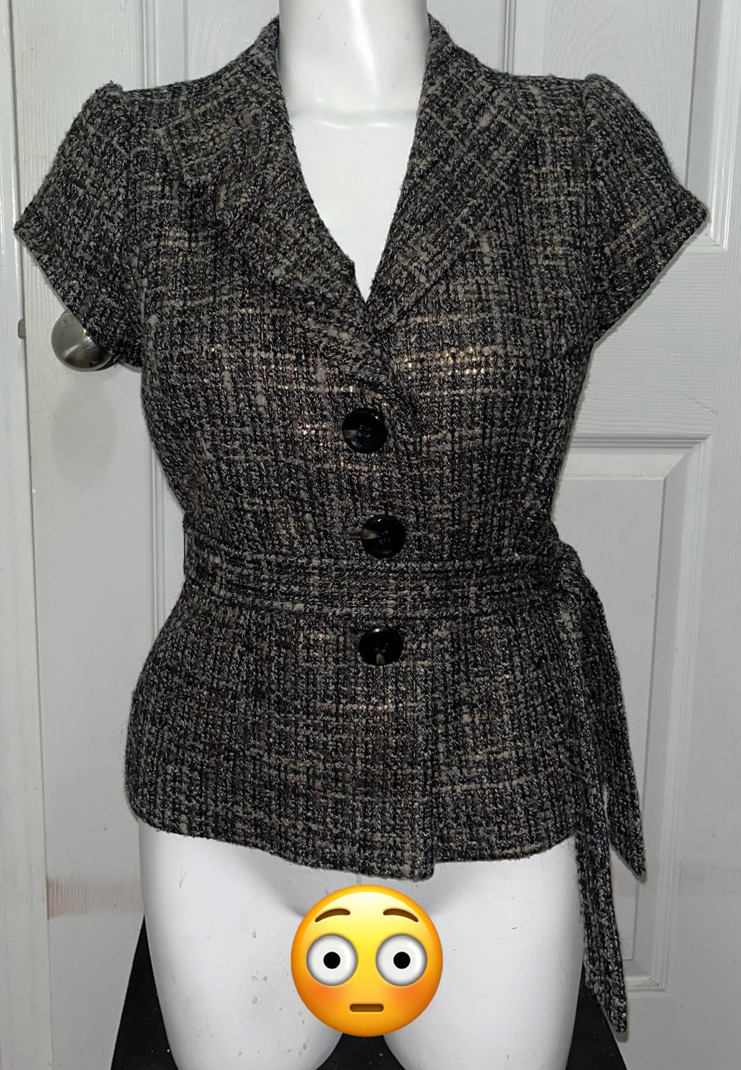 Classiques Entier Aligent Short Sleeve Wool/Silk Blend Jacket Women’s Small