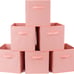Fabric Storage Bins 6 Pack 11 inch Foldable Storage Cubes with Reinforced Handle