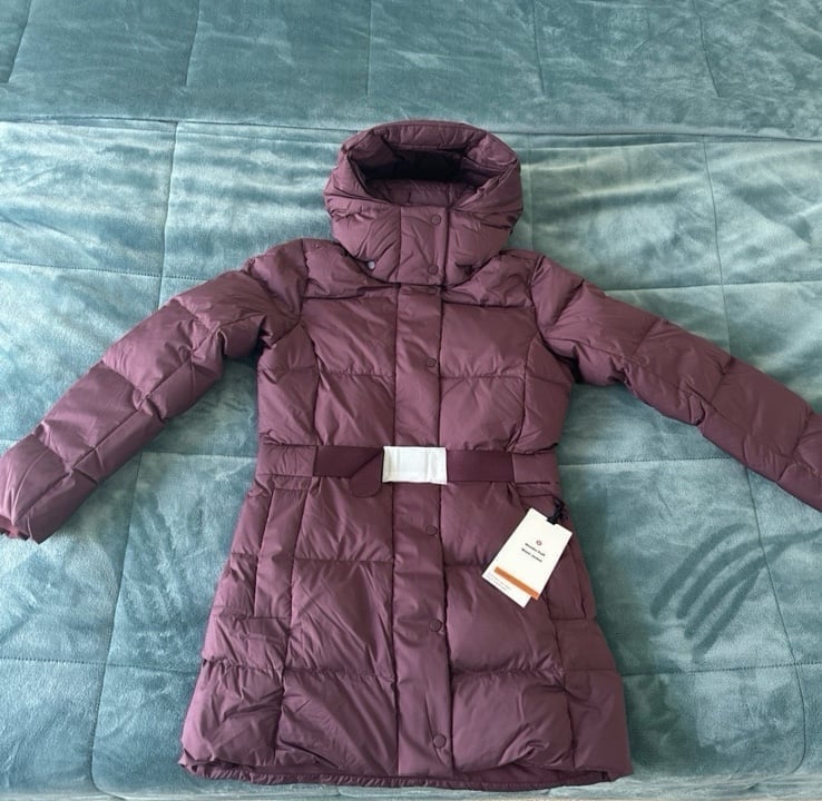 Lululemon Wunder Puff Waist Jacket Warmth Mulled Wine Red Women's Size 2 NEW WT