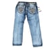 Rock Revival Linne Easy Capri 24 Jeans Swarovski Leather Insert Faux Flap Pocket