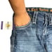 Rock Revival Linne Easy Capri 24 Jeans Swarovski Leather Insert Faux Flap Pocket